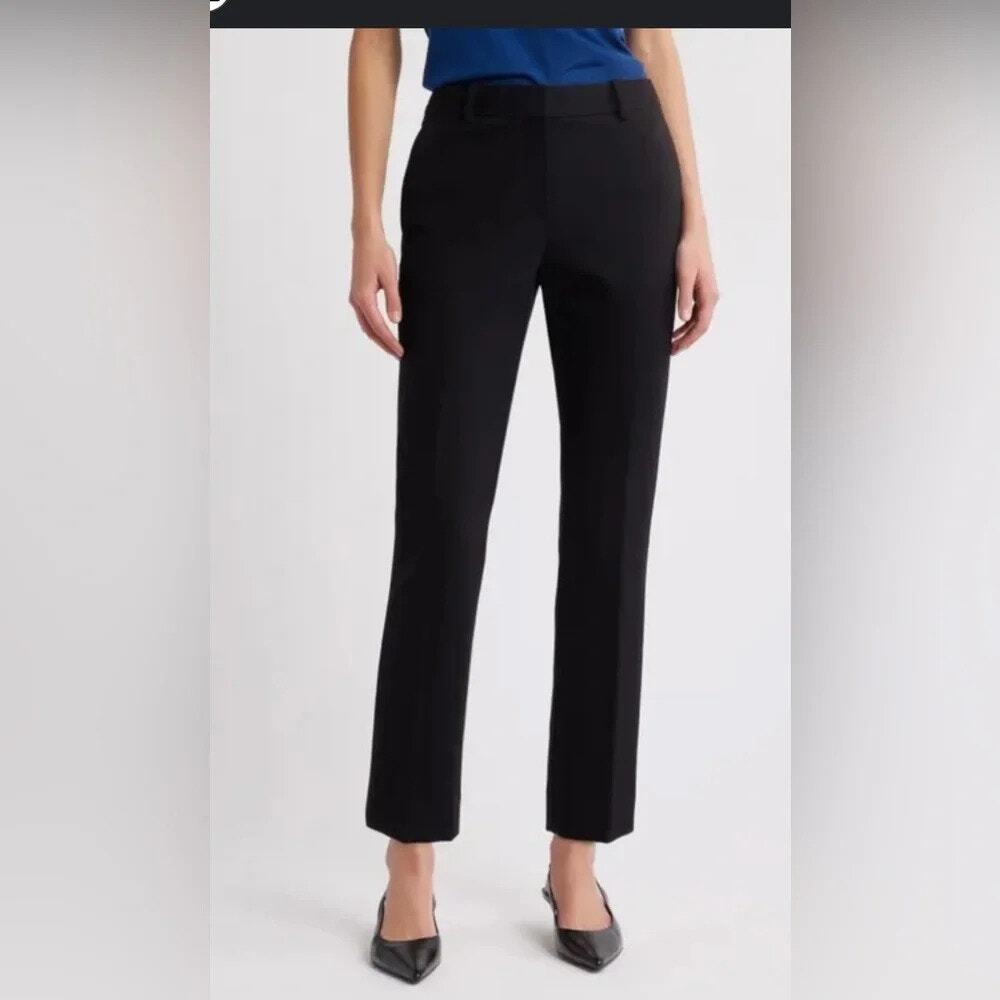 Theory Womens Size 12 Black Nabiki Dress Trouser Work Pants